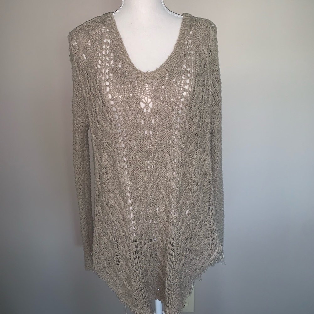 Tan v-neck sweater